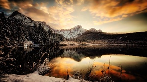 Nature Mountain Reflection Winter 2020x1216 Wallpaper