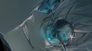 Satoru Gojo Glasses Laughing Blue Eyes Jujutsu Kaisen Anime Boys Simple Background Short Hair Minima 1472x2616 Wallpaper