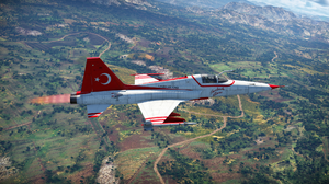 War Thunder Turkey Turkish Turkish Air Force F5c F 5C Military CGi Video Games Sky Landscape Aircraf 1920x1080 Wallpaper