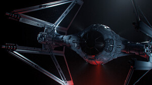 Star Wars Science Fiction TiE Interceptor Imperial Forces Spaceship Digital Art Vehicle 1920x1080 Wallpaper