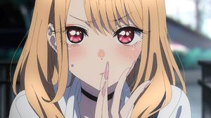 Kitagawa Marin Sono Bisque Doll Wa Koi Wo Suru Anime Girls Blushing Anime Screenshot Red Eyes Blonde 3840x2160 Wallpaper