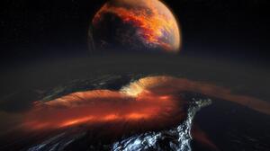 Sci Fi Planet Rise 1680x1050 Wallpaper