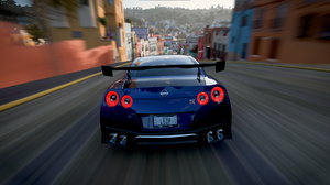 Nissan GT R Nissan Car Taillights Car Spoiler Forza Horizon 5 Licence Plates CGi Video Games City 1920x1080 Wallpaper