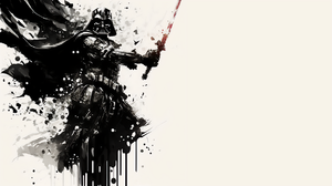 Ai Art Star Wars Darth Vader Illustration Helmet Simple Background White Background Minimalism 1820x1024 Wallpaper
