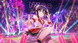 Yazawa Nico Love Live Anime Anime Girls Stages Stage Light Looking At Viewer Twintails Night Stars S 4096x2520 Wallpaper