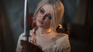 Cosplay Ciri The Witcher Knife Ciri Depth Of Field Cirilla Photography Model The Witcher 3 The Witch 1300x867 Wallpaper