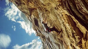Sports Climbing Men Rock Outdoors Sky Blue Sport 1920x1200 Wallpaper