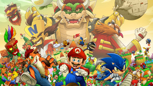 Bowser Crash Bandicoot Character Crossover Doctor Eggman Knuckles The Echidna Mario Miles Quot Tails 2591x2067 Wallpaper