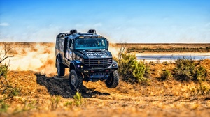 Desert Kamaz Rallye Red Bull Truck 3690x2200 Wallpaper