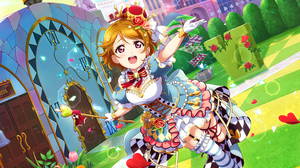 Koizumi Hanayo Love Live Anime Anime Girls Dress Bow Tie Gloves Open Mouth Crown Looking At Viewer C 4096x2520 Wallpaper