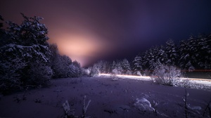 Nature Night Snow Time Lapse Winter 3200x1800 Wallpaper
