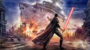 Star Wars Video Games Star Wars The Force Unleashed Video Game Art Star Destroyer 2560x1440 Wallpaper