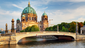 Architecture Berlin Berlin Cathedral Bridge Cathedral Dome Germany River 5615x3625 Wallpaper