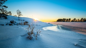 Cold Outdoors Ice Snow Nature Sunlight Landscape Winter 3840x2160 wallpaper