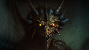 Illustration Dragon Evil Creature Creepy 3640x2048 Wallpaper