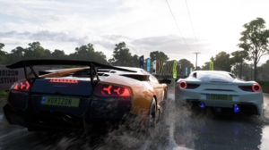 Forza Horizon 5 Ferrari Screen Shot Video Games Taillights Rear View Licence Plates CGi Car 2560x1600 Wallpaper