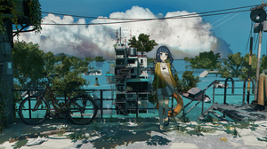 Digital Digital Art Digital Painting Artwork Illustration Anime Girls Clouds Environment Landscape S 8951x4212 Wallpaper