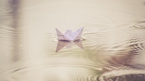Origami Paper Boat Water 2048x1365 Wallpaper