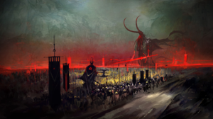 Science Fiction Medevil Deamons Demon Red Fire Army Deity Fantasy Art 2500x1572 Wallpaper