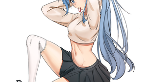 Anime Girls Anime Digital Digital Art Looking At Viewer 2D Kawaii Portrait Display Blue Hair Blue Ey 1514x1700 Wallpaper
