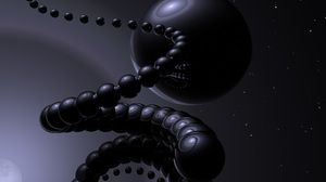 3d Abstract Black Cgi Dark Digital Art Sphere 1920x1200 Wallpaper