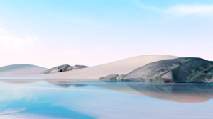 Beach Dunes Sky Rocks Landscape Water Nature Dreamscape Windows 11 Microsoft 3840x2160 wallpaper
