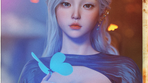 Digital Art Artwork Illustration CGi Portrait Display Asian Long Hair White Hair Fantasy Girl Fantas 2667x4001 Wallpaper