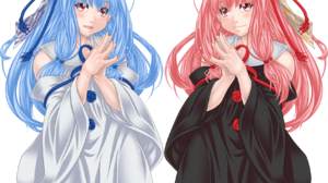 Anime Anime Girls Vocaloid Kotonoha Aoi Kotonoha Akane Blue Hair Pink Hair Long Hair Twins Artwork D 1695x1444 Wallpaper