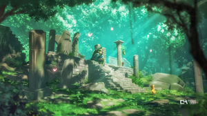 The Legend Of Zelda Breath Of The Wild Link Forest Ruins 3557x1889 Wallpaper