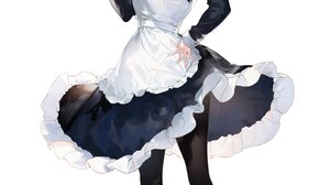 White Hair Siesta Short Hair Blue Eyes Tantei Wa Mou Shindeiru Maid Outfit Anime Anime Girls White B 2896x4096 Wallpaper