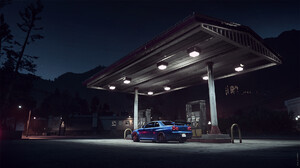 Nightscape Nissan Nissan Skyline R34 Night Gas Station Need For Speed Video Game Art Screen Shot Mou 1920x1080 Wallpaper