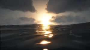 Grand Theft Auto V Ferrari Sunset Waves Video Games Sunset Glow Clouds Water CGi 2560x1440 Wallpaper