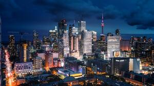 Photography City Cityscape Night Nightscape Building Architecture Skyscraper Toronto Canada Tower Cl 3000x2250 Wallpaper