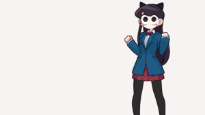 Komi San Wa Comyushou Desu Komi Shouko Cat Ears Jacket Skirt Blushing Black Hair Long Hair 3840x2160 Wallpaper