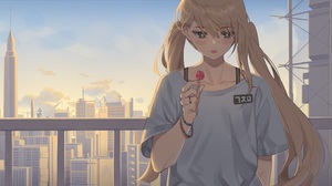 Anime Anime Girls Lollipop Twintails Artwork HOP3 2435x1276 Wallpaper