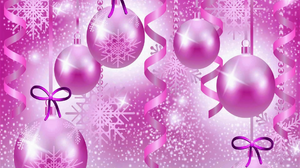 Christmas Ornaments Pink Purple Ribbon Sparkles 1920x1707 Wallpaper