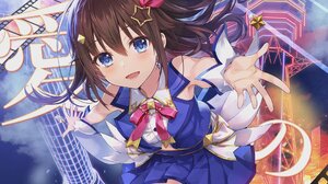 Anime Anime Girls Amagai Tarou Tokino Sora Brunette Blue Eyes Hololive Virtual Youtuber Artwork 1920x1080 Wallpaper