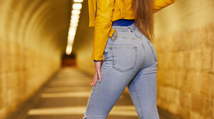 Tunnel Women Brunette Jeans High Heels Czech Czech Women 853x1280 Wallpaper