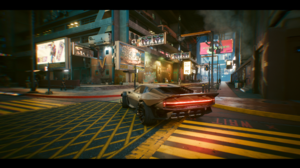 Cyberpunk Cyberpunk 2077 Car Neon City City Lights Video Game Art CD Projekt RED Screen Shot Video G 2560x1440 Wallpaper