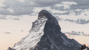 Portrait Display Vertical Nature Landscape Mountains Dusk Snow Matterhorn 1407x3045 Wallpaper