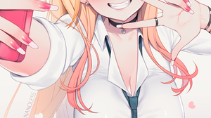 Kitagawa Marin Sono Bisque Doll Wa Koi Wo Suru Anime Anime Girls Blonde Selfies Smiling Blushing JK  3250x5050 Wallpaper