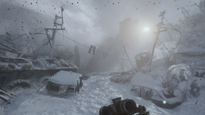 First Person Shooter Metro Exodus Post Apocalypse Apocalyptic Snow Covered Sun Screen Shot 3840x2160 Wallpaper