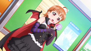 Takami Chika Love Live Sunshine Love Live Anime Anime Girls Elbow Gloves Lollipop Bat Wings Hallowee 3600x1800 Wallpaper
