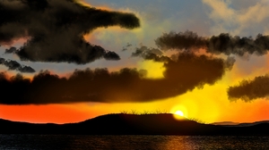 Digital Painting Digital Art Nature Landscape Sunset Colorful Clouds Sky Water 1920x1080 Wallpaper