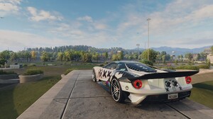 Need For Speed Unbound Clouds Ford GT Landscape Video Games Screen Shot Sky Rear View Licence Plates 1920x1080 Wallpaper