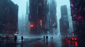 Cyberpunk City Artificial Intelligence Fantasy Art Futuristic 2304x1536 Wallpaper