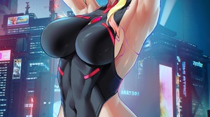 Anime Anime Girls Lucy Edgerunners Cyberpunk Edgerunners Water Standing In Water Armpits Multi Color 2227x3500 Wallpaper