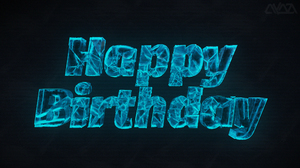 Birthday Blender Photoshopped Ice Text Ice Text Cinema4D Cell Shading Simple Background Minimalism D 3840x2160 wallpaper