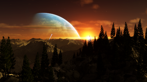 Sci Fi Planet Rise 2560x1600 Wallpaper