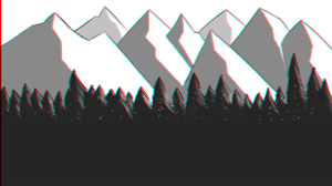 Minimalist Mountain Forest 1920x1080 wallpaper